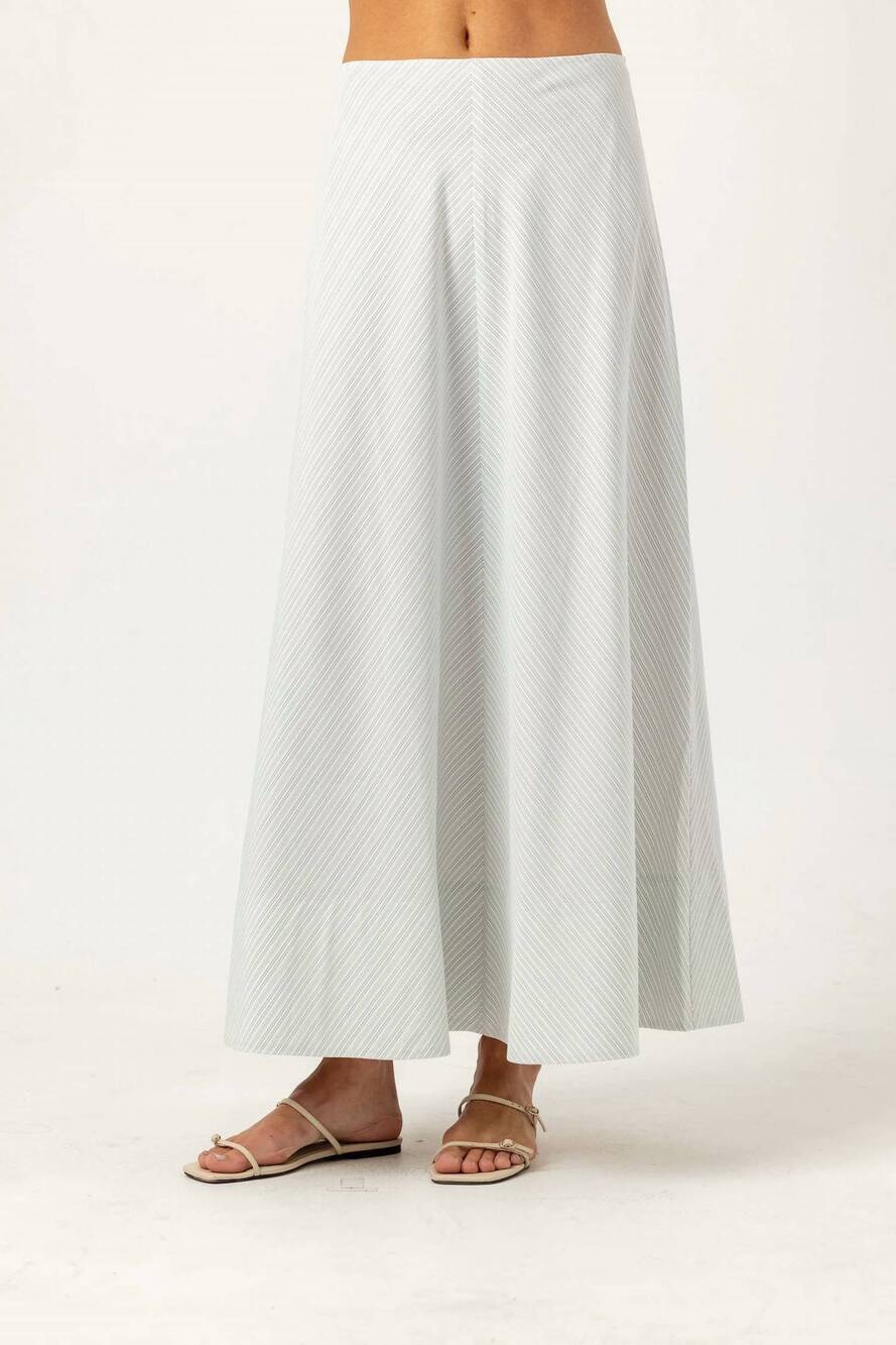 NEW SUNDAYS matilda skirt in silver top stit